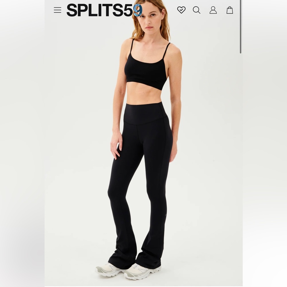 Splits 59 Raquel High Waisted Flare Legging XS Black